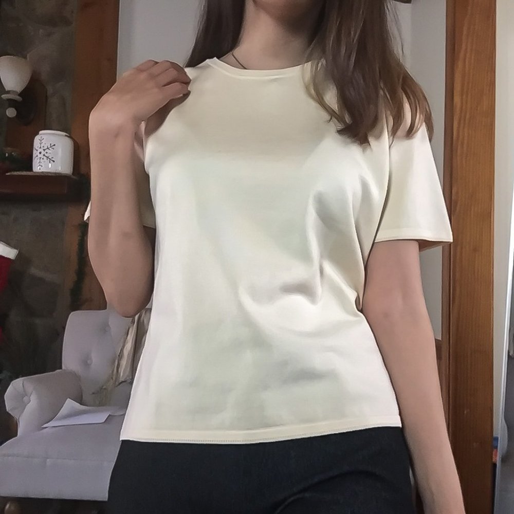 Pendleton Parchment Hue Silk Blend Top